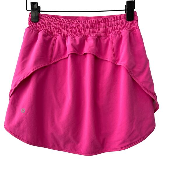 Lululemon Hotty Hot High-Rise Skirt in Sonic Pink Size 2 Athleisure Tennis Skort - Picture 7 of 10